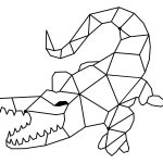 Wanddeko Metall Krokodil 70 cm