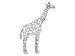 Wanddeko Metall Giraffe 100 cm