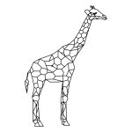 Wanddeko Metall Giraffe 100 cm
