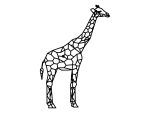 Wanddeko Metall Giraffe 50 cm