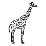 Wanddeko Metall Giraffe 50 cm