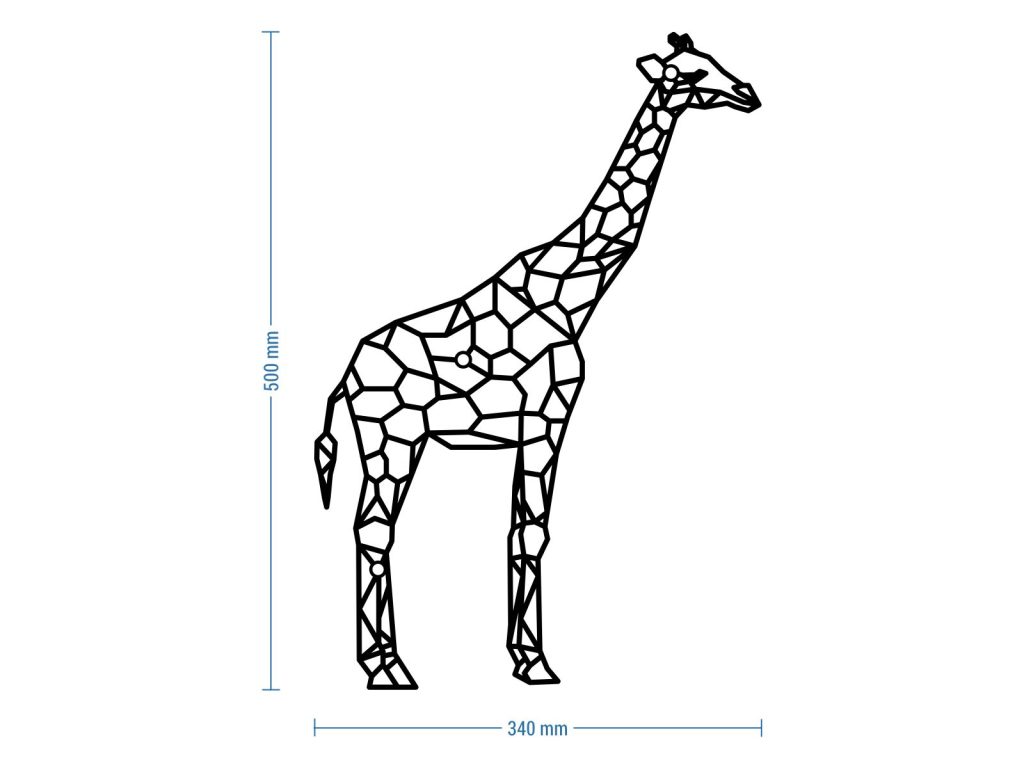 Wanddeko Metall Giraffe 50 cm - Image 2
