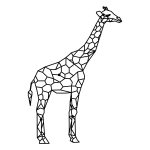 Wanddeko Metall Giraffe 70 cm