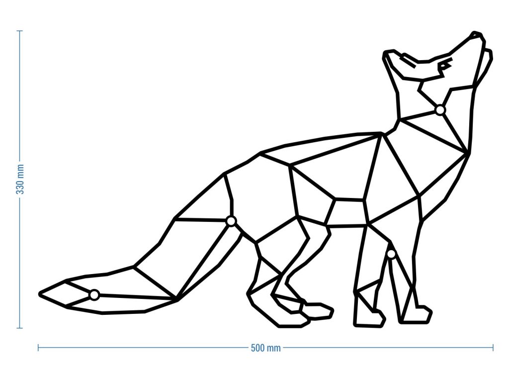 Wanddekoration Metall Fuchs 50 cm - Image 3