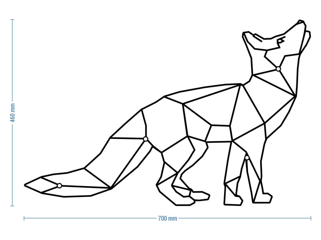 Wanddeko Metall Fuchs 70 cm - Image 3