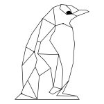 Wanddekoration Metall Pinguin 100 cm