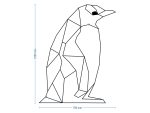 Wanddekoration Metall Pinguin 100 cm - Image 2