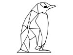 Wanddekoration Metall Pinguin 50 cm