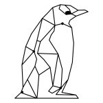 Wanddekoration Metall Pinguin 50 cm