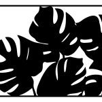 Wanddekoration Metall Fensterblatt 100 cm