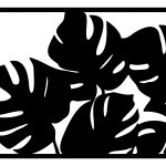 Wanddekoration Metall Fensterblatt  50 cm