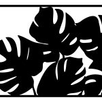 Wanddekoration Metall Fensterblatt 70 cm