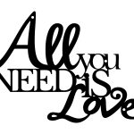 Zitat Wandaufkleber All you need 50 cm