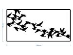 Wanddekoration aus Metall Vögel 100 cm – Bild 2