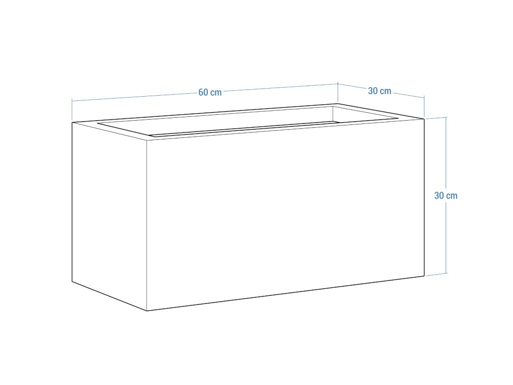 Pflanzkübel Cortenstahl 30x60x30 cm - Image 4