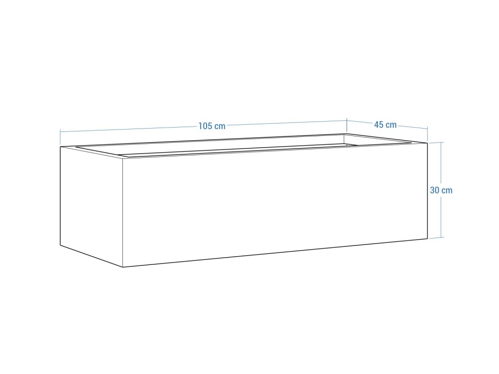 Pflanzkübel Cortenstahl 45x105x30 cm - Image 4