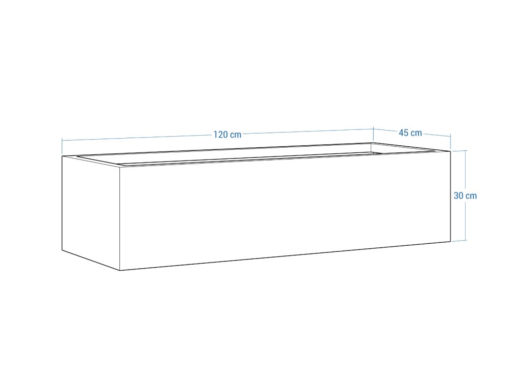 Pflanzkübel Cortenstahl 45x120x30 cm - Image 4