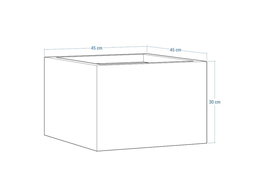 Pflanzkübel Cortenstahl 45x45x30 cm - Image 4