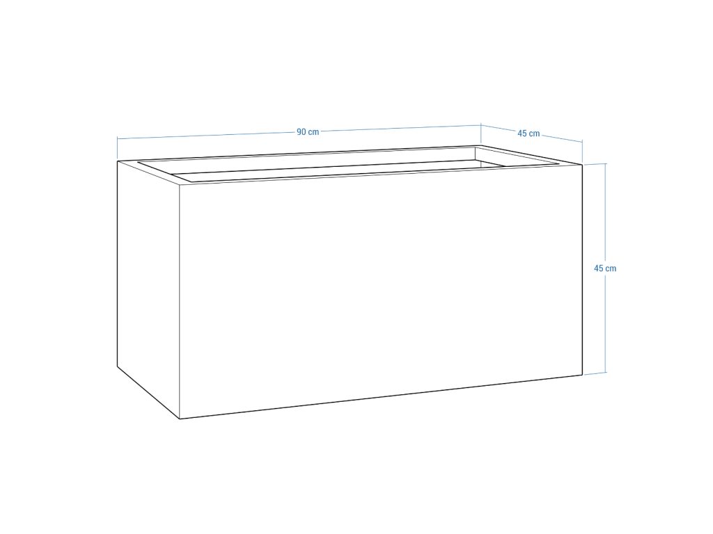 Pflanzkübel Cortenstahl 45x90x45 cm - Image 4