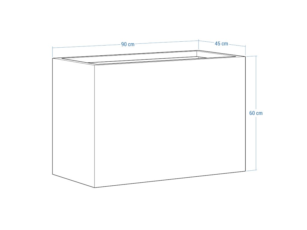 Pflanzkübel Cortenstahl 45x90x60 cm - Image 4