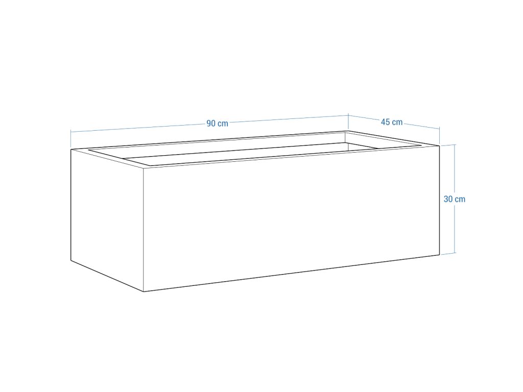 Pflanzkübel Cortenstahl 45x90x30 cm - Image 4