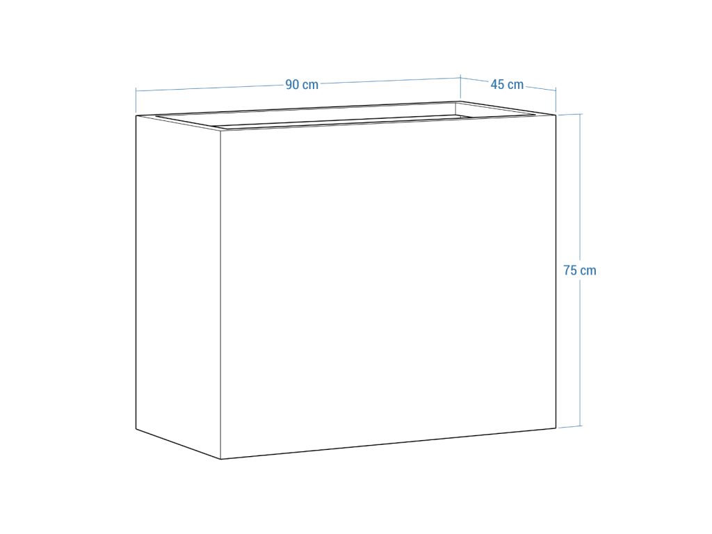 Pflanzkübel Cortenstahl 45x90x75 cm - Image 4