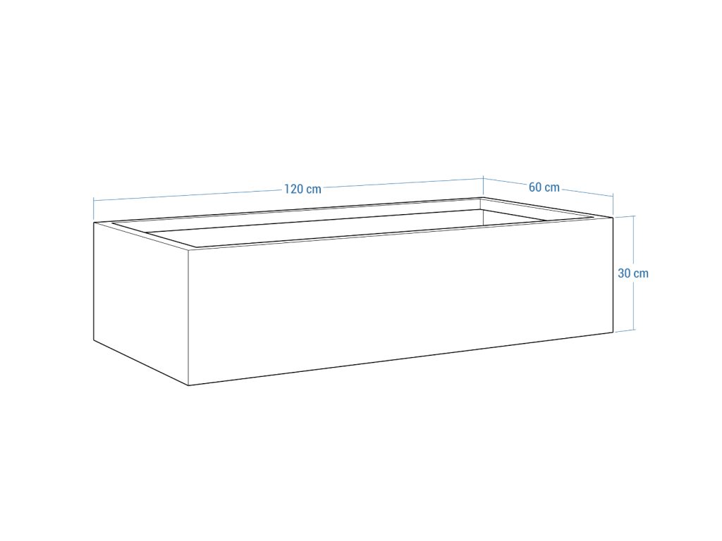 Pflanzkübel Cortenstahl 60x120x30 cm - Image 4