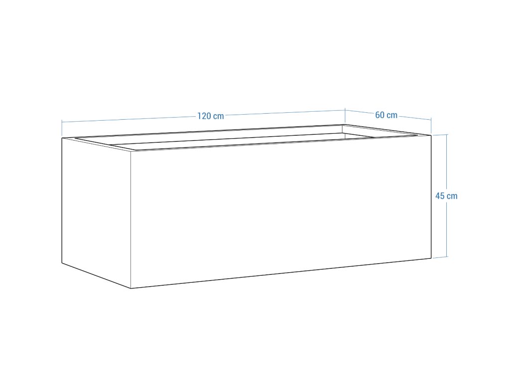 Pflanzkübel Cortenstahl 60x120x45 cm - Image 4