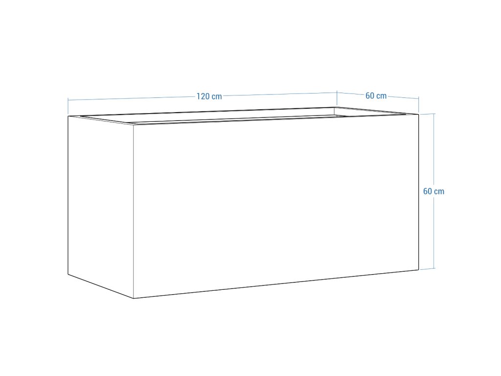 Pflanzkübel Cortenstahl 60x120x60 cm - Image 4