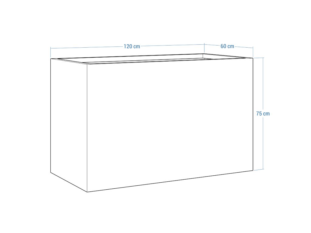 Pflanzkübel Cortenstahl 60x120x75 cm - Image 4