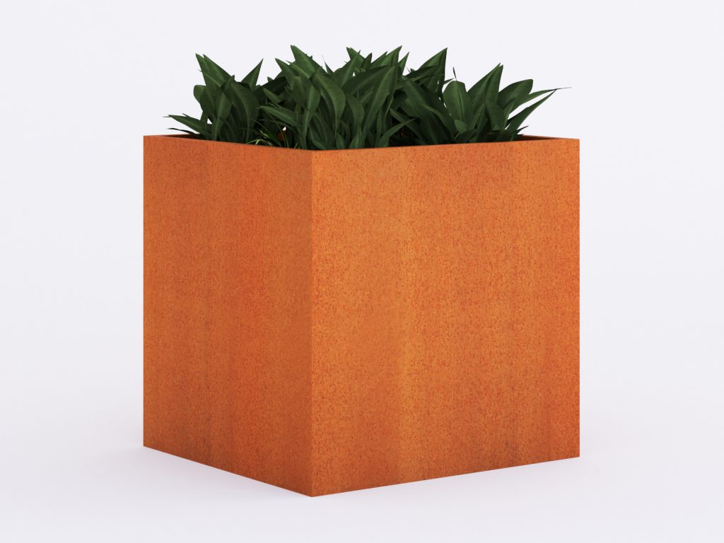 Pflanzkübel Cortenstahl 90x90x90 cm - Image 2
