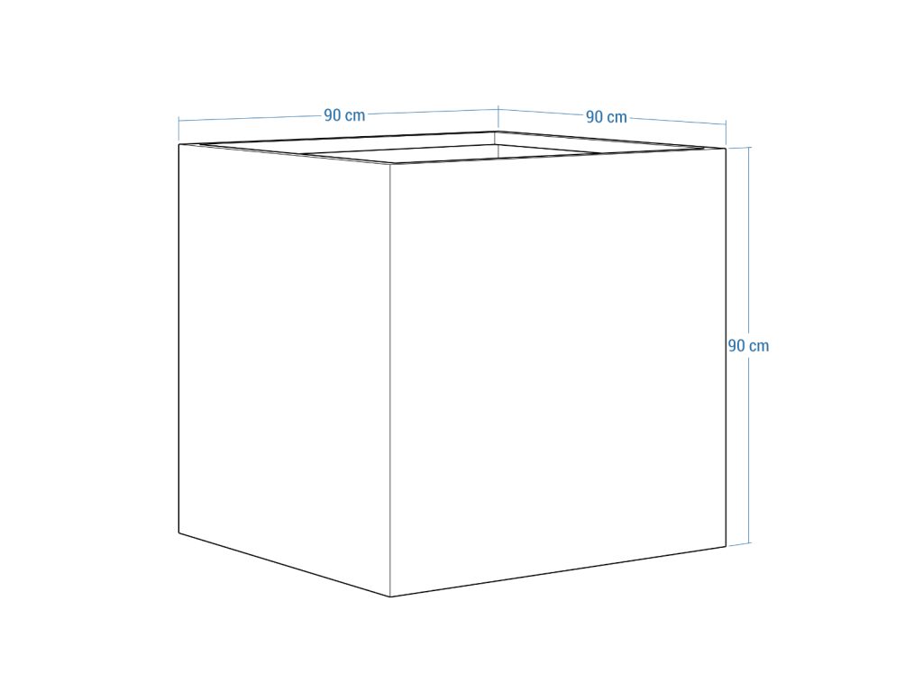 Pflanzkübel Cortenstahl 90x90x90 cm - Image 4
