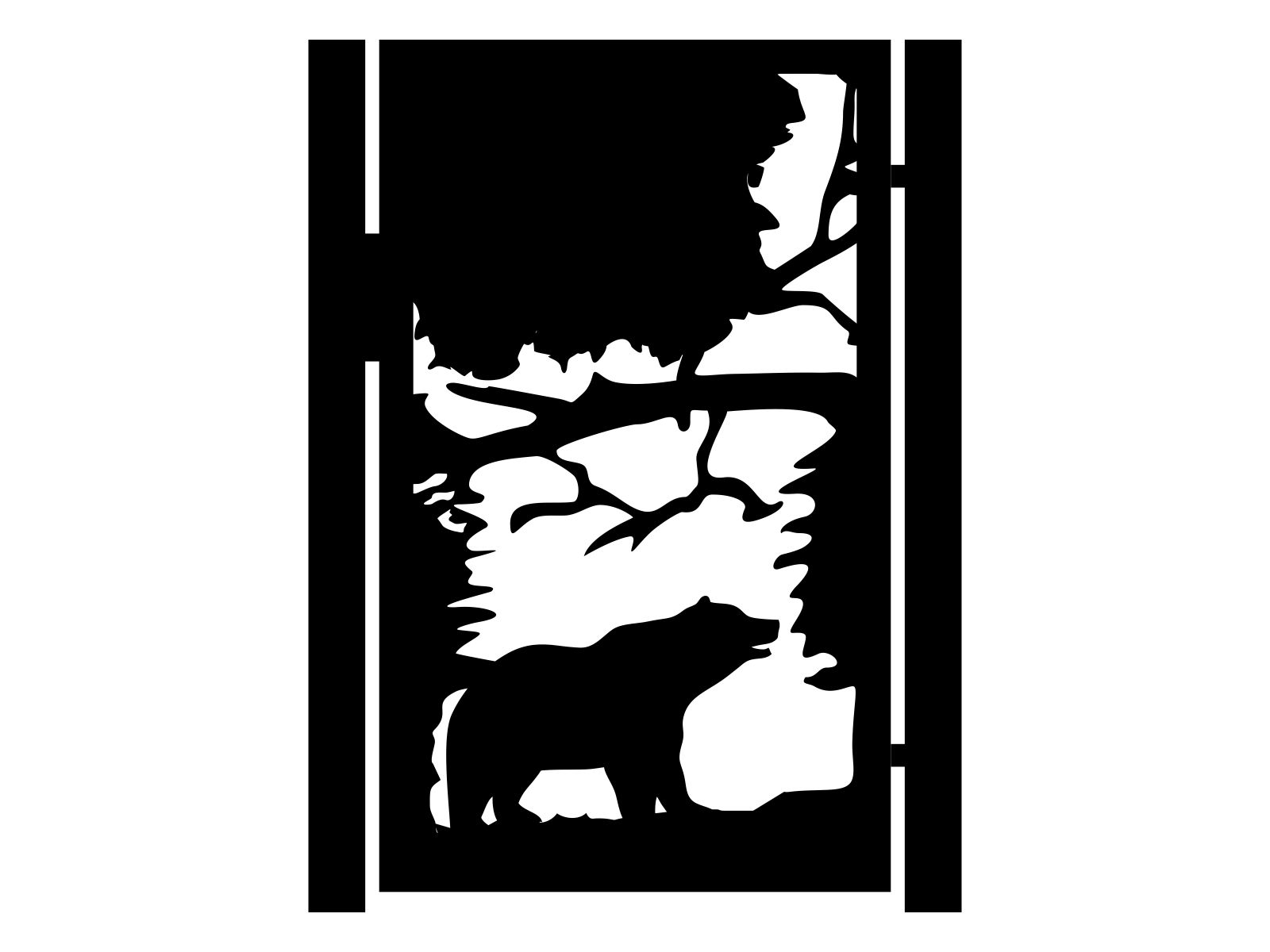 fur000-nat09-150-cza Gartentür Olivia 90×150 cm - Image 1