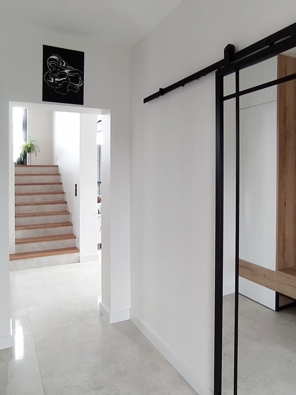 Mutter Gottes mit Jesukind Wandbild Metall KNS023 50 cm - Image 2