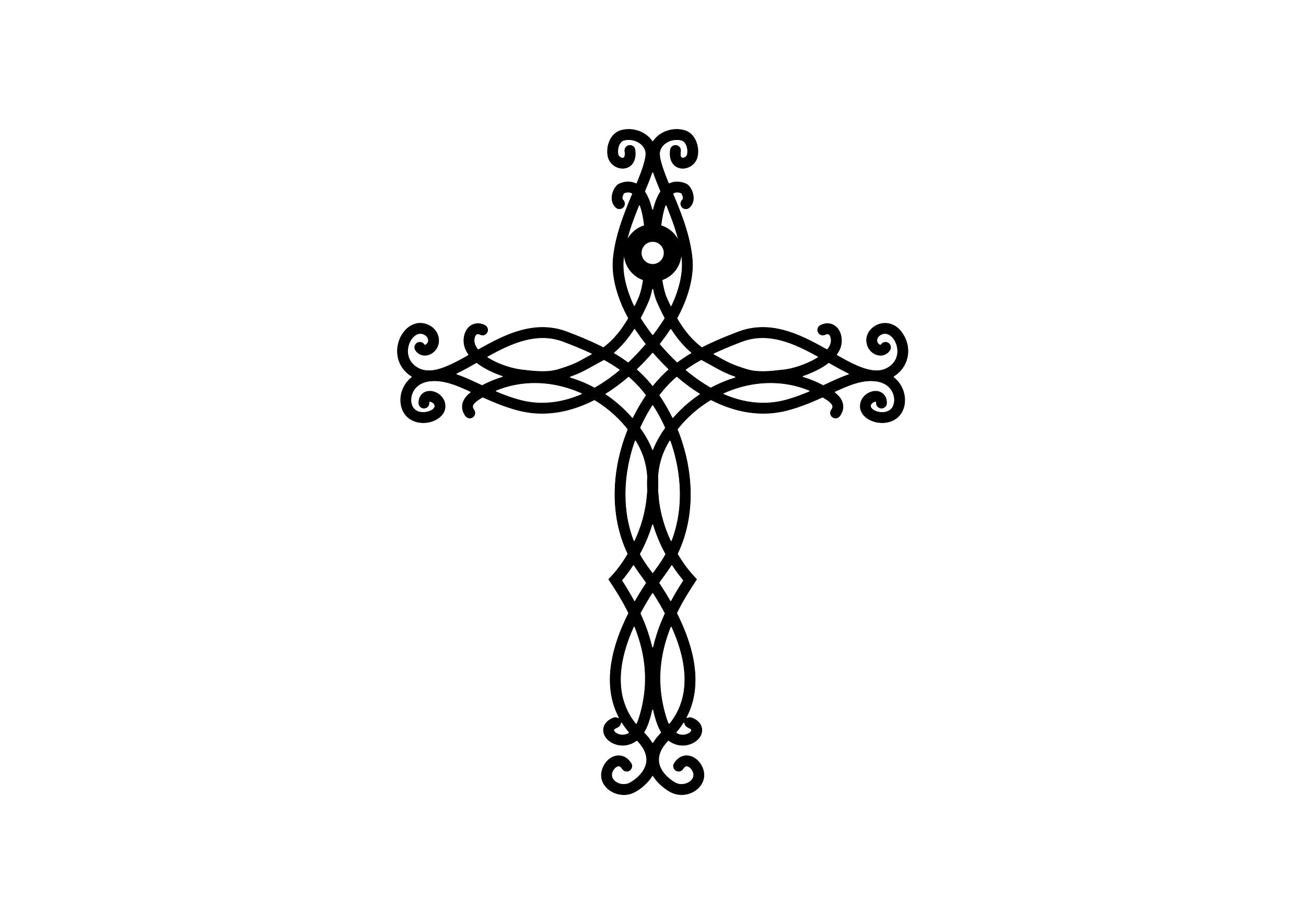 kns025-15-cza Metallkreuz KNS025 15 cm - Image 1