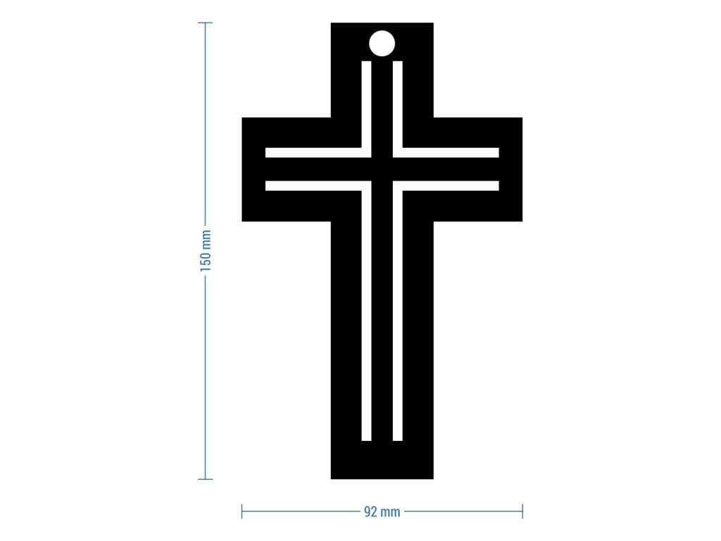Metallkreuz KNS030 15 cm - Image 2