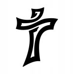 Wandkreuz Metall KNS007 50 cm