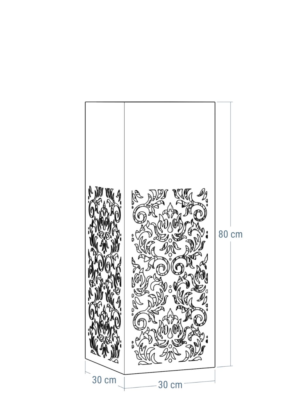 Pflanzenständer Durchbrochenes A02 30x30x80 - Image 3