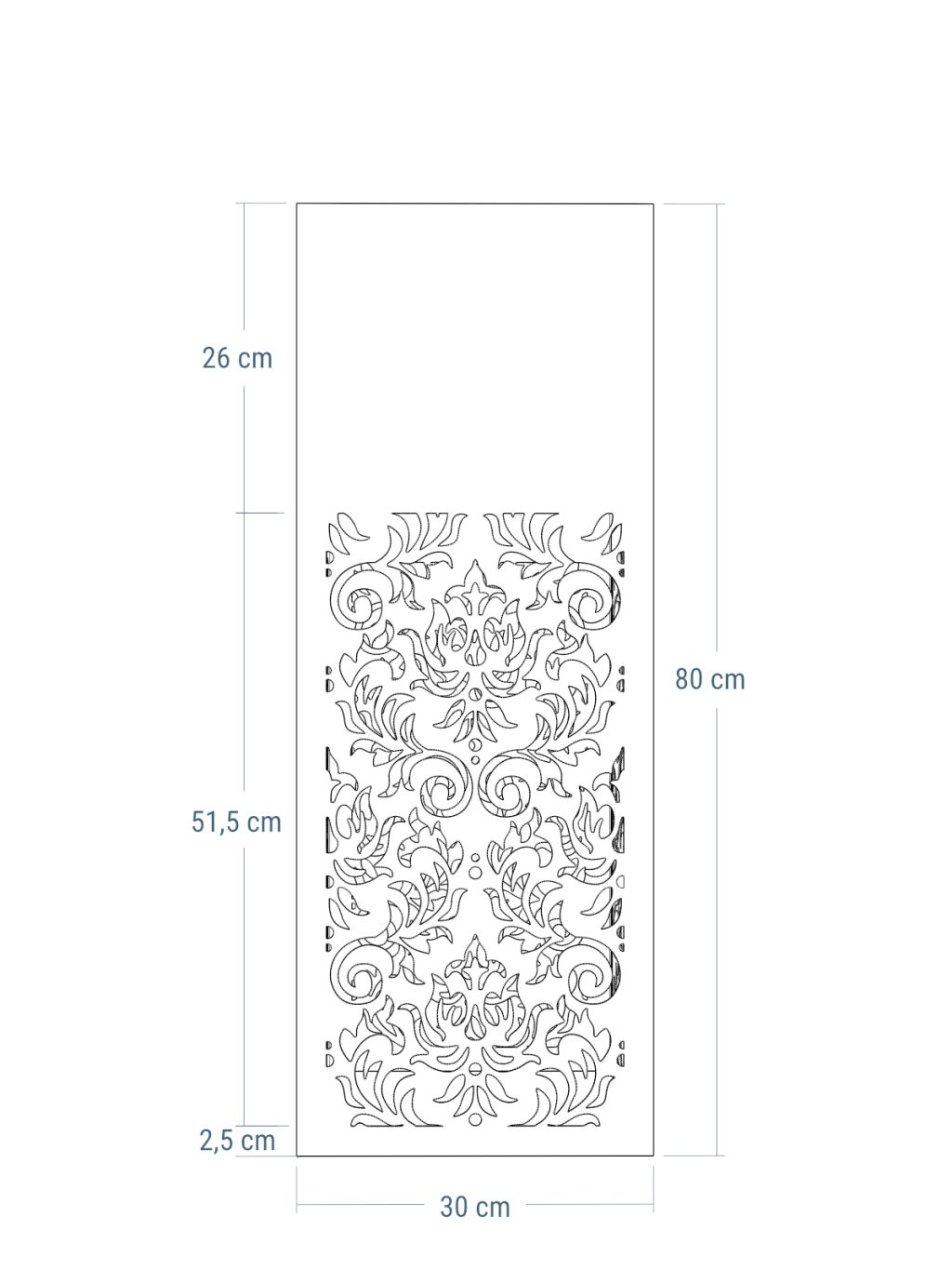 Pflanzenständer Durchbrochenes A02 30x30x80 - Image 4
