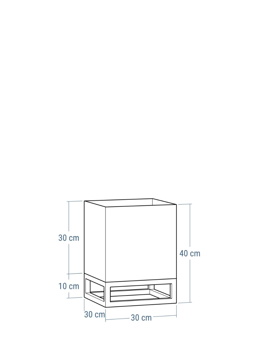Blumenständer mit Tiefem Blumentopf 30x30x40 - Image 5