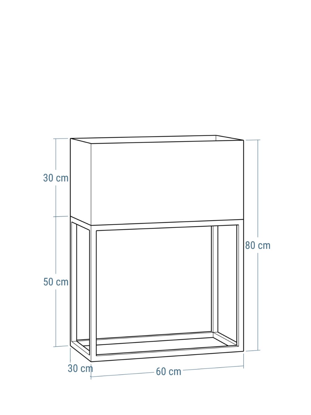 Blumenständer mit Tiefem Blumentopf 30x60x80 - Image 3