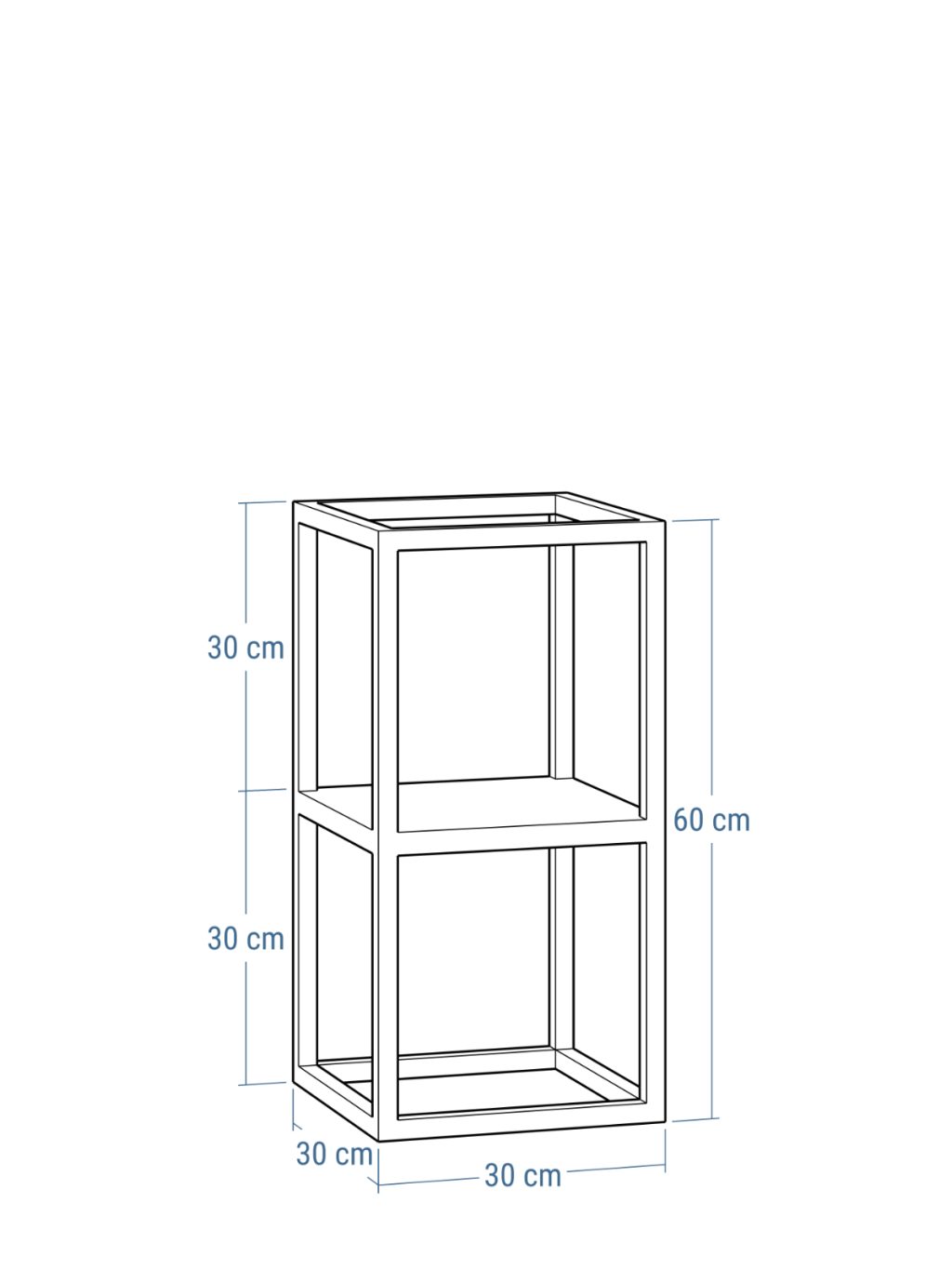 Blumenhocker Metall 30x30x60 - Image 3