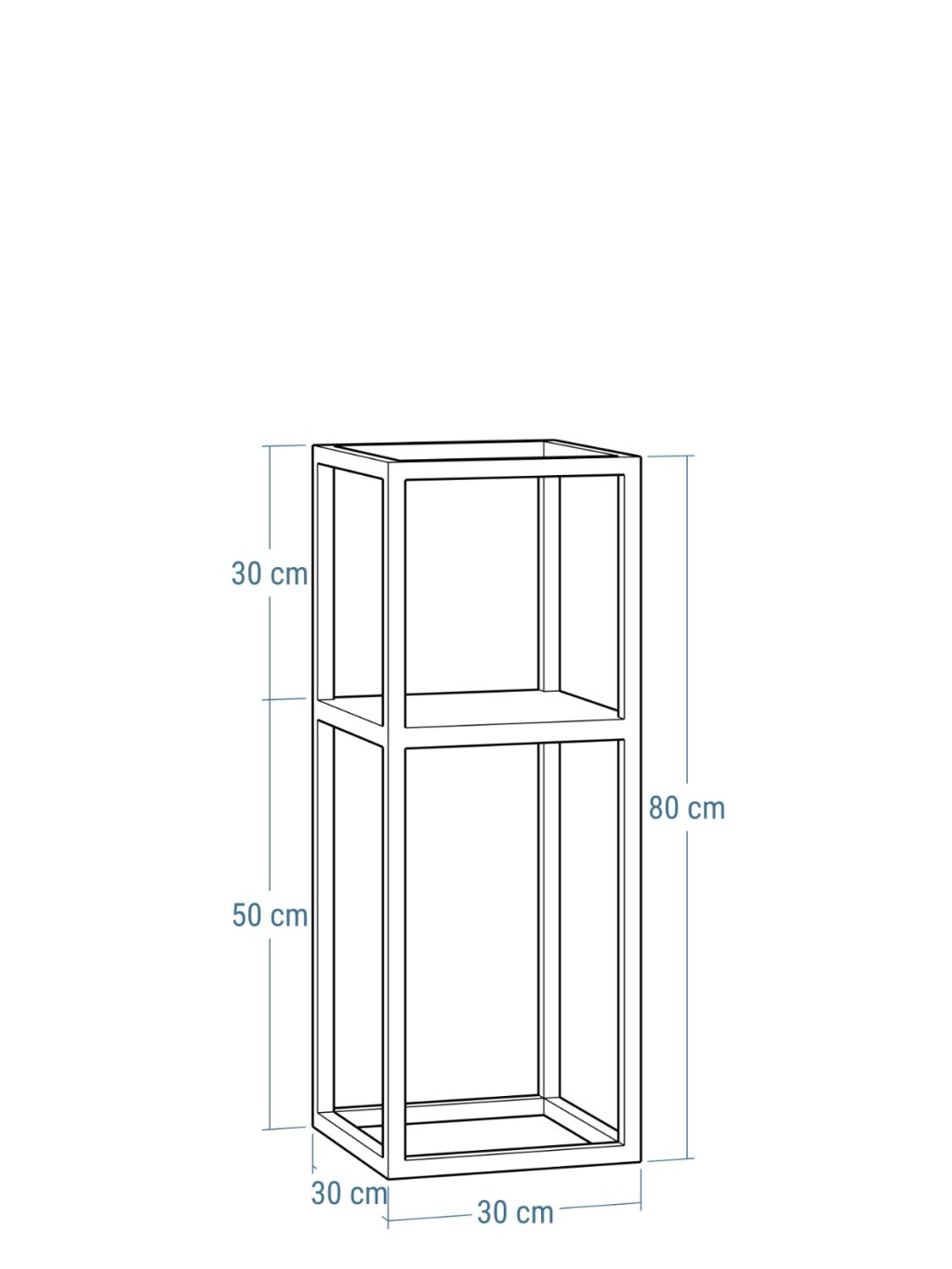 Blumenhocker Metall 30x30x80 - Image 3