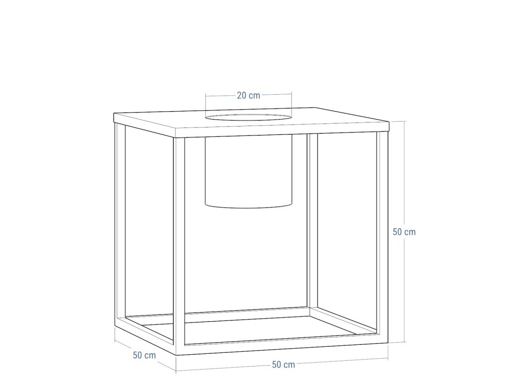 Pflanzenständer Metall Tube Big Loft 50x50x50 - Image 3