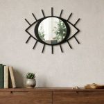 Wandspiegel aus Metall Auge 40 cm