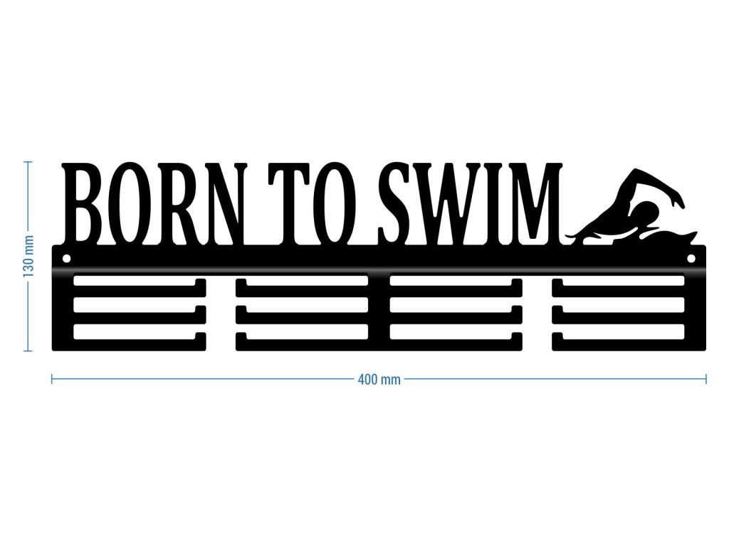 Medaillenhalter Born to swim 40 cm - Image 3