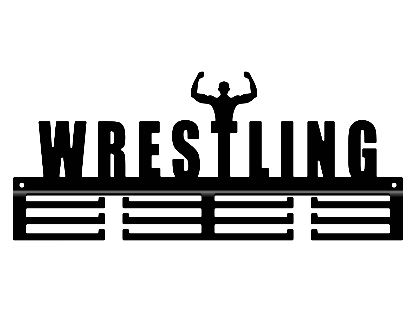 med019-40-cza Medaillenhalter Wrestling 40 cm - Image 1