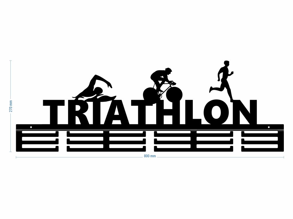 Medaillenhalter Triathlon 80 cm – Bild 3