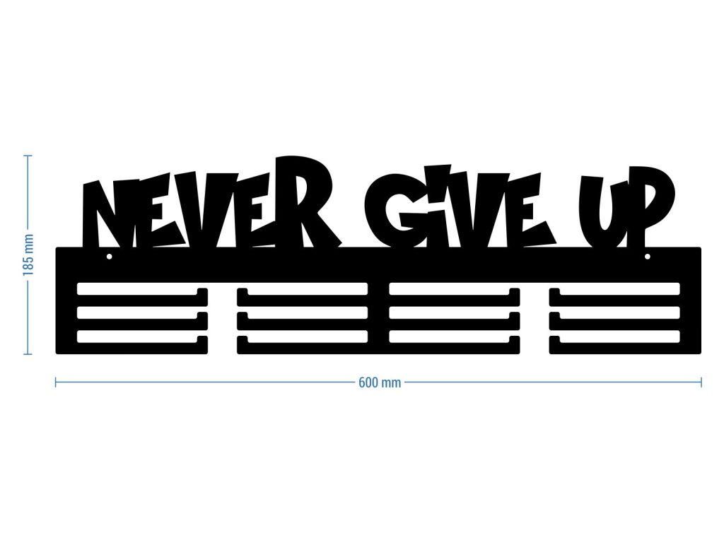 Medaillenhalter Never give up 60 cm - Image 3