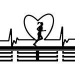 Medaillenhalter Herzrhythmus Mädchen  I 40 cm